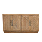 Indian Hand Carved 4 Door Solid Wood Sideboard